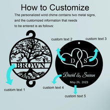 Custom Love Initials Wind Chime