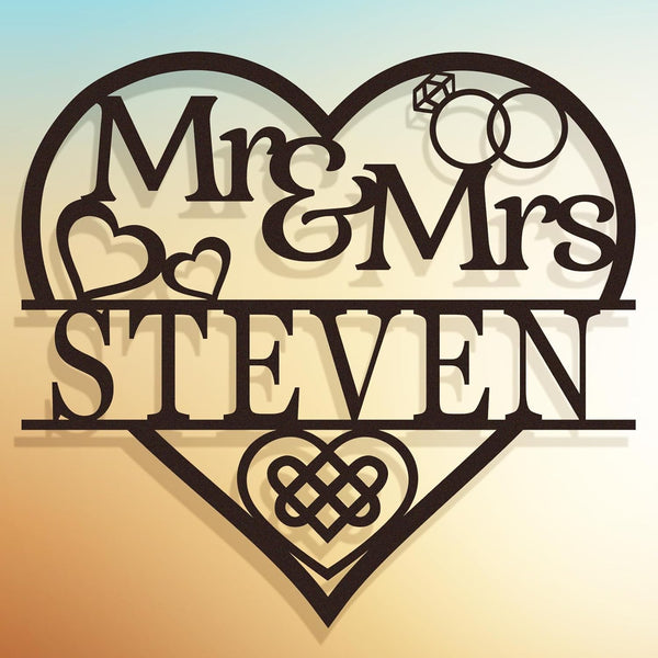 Personalized Steel Heart Wall Decor