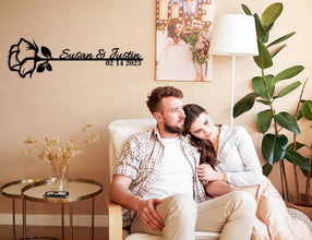 Custom Metal Rose Plaque