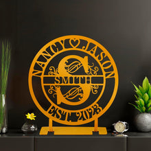 Personalized Tabletop Metal Couples Name Sign