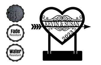 Heart & Arrow Steel Tabletop