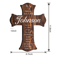 Personalized Wooden Cross Baptism Gift with Name and Date