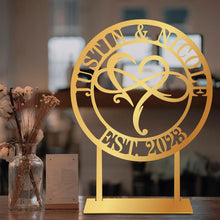 Personalized Tabletop Metal  Infinity & Heart Sign