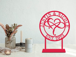 Personalized Tabletop Metal  Infinity & Heart Sign