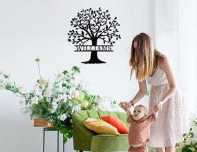 Family Tree Metal Sign