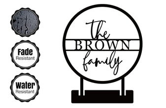 Personalized Tabletop Or Shelf Family Name Metal Sign