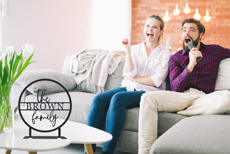 Personalized Tabletop Or Shelf Family Name Metal Sign