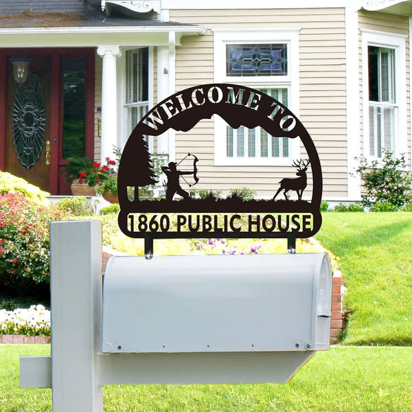 Hunting Deer Mailbox Topper