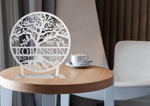 Personalized Tabletop Metal Tree of Life Sign
