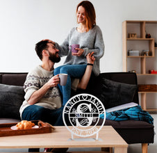 Personalized Tabletop Metal Couples Name Sign