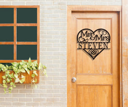 Personalized Steel Heart Wall Decor