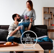 Personalized Tabletop Or Shelf Family Name Metal Sign