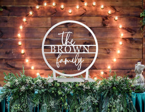 Personalized Tabletop Or Shelf Family Name Metal Sign