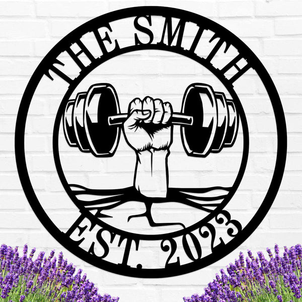 Fitness Themed Metal Sign