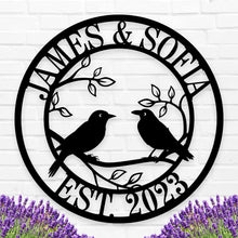 Bird Couple Metal Sign