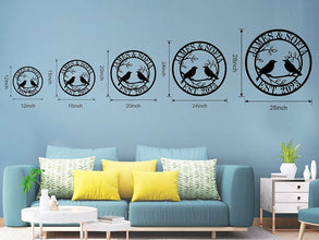 Bird Couple Metal Sign