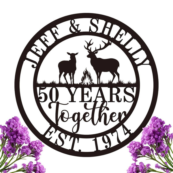 Anniversary Deer Sign