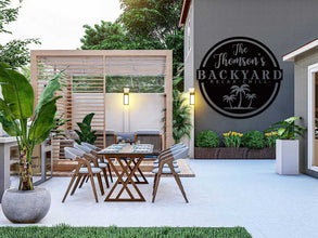 Custom Backyard Welcome Sign
