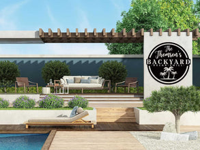 Custom Backyard Welcome Sign