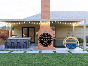 Custom Backyard Welcome Sign