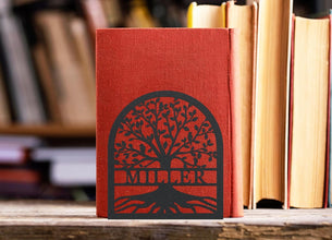 Personalized Metal Tree Bookends