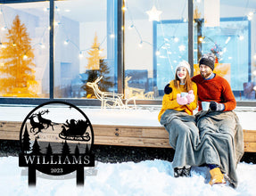 Christmas Reindeer Ironwork Plaque