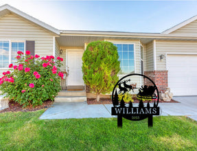 Christmas Reindeer Ironwork Plaque