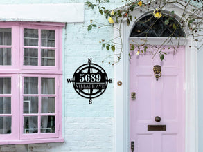 Compass Address Sign