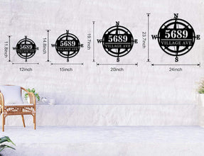 Compass Address Sign