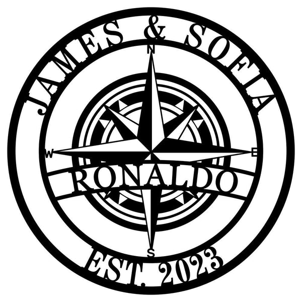 Compass Family Sign