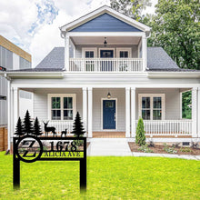 Rustic Deer Address Sign
