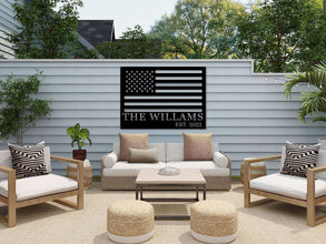 Custom Metal American Flag Sign