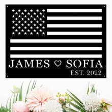 Custom Metal American Flag Sign