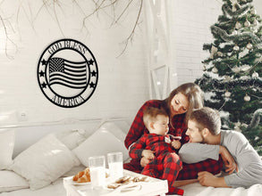 Custom American Flag Steel Decor