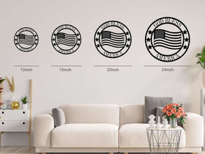 Custom American Flag Steel Decor