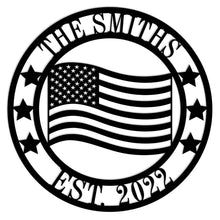 Custom American Flag Steel Decor