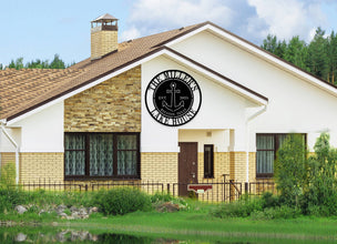 Custom anchor metal sign with personalized family name, location, and year, laser-cut from premium steel, perfect for lake house or nautical wall décor.