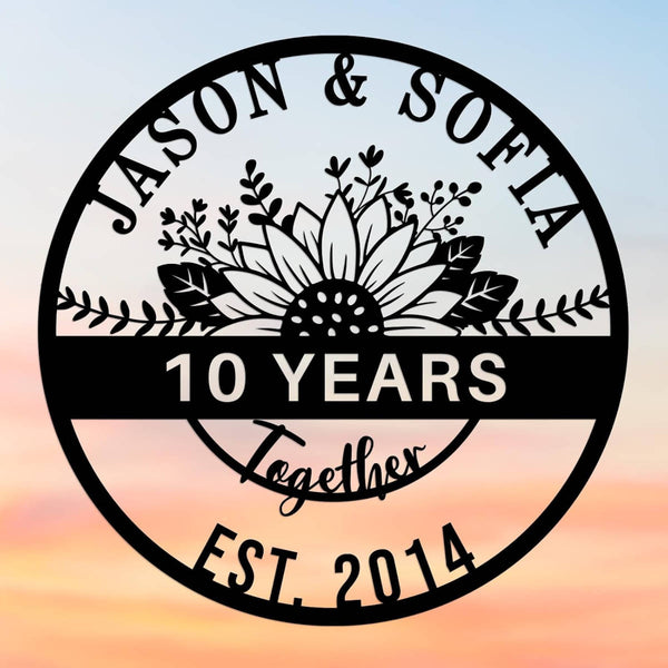 Custom Anniversary Metal Sign