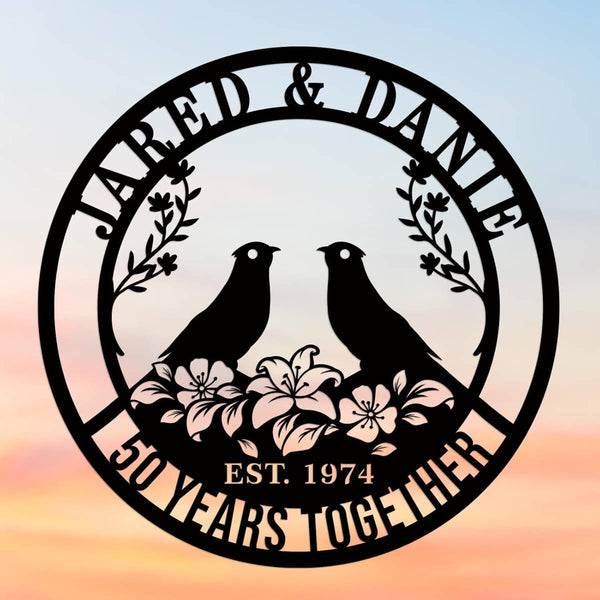 Custom Anniversary Metal Sign