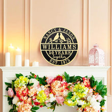 Custom engraved anniversary wood sign with double birds, personalized names, dates, and family text, carved on pine wood, rustic wall décor for weddings and anniversaries