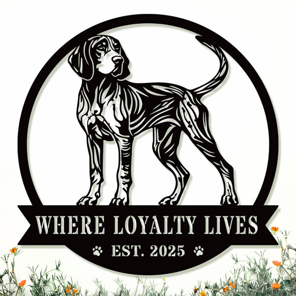 Custom Blue Tick Hound Sign