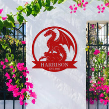 Dragon Metal Sign