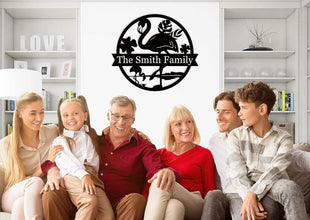 Custom Flamingo Metal Sign