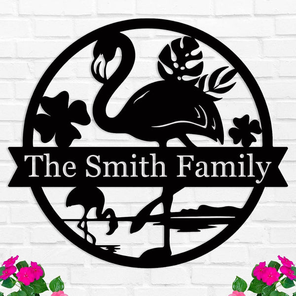 Custom Flamingo Metal Sign
