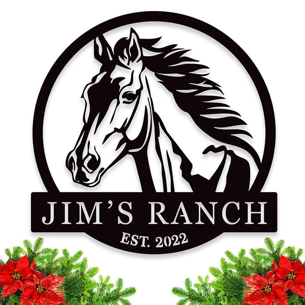 Custom Horse Ranch Sign