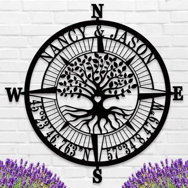 Compass Tree Sign