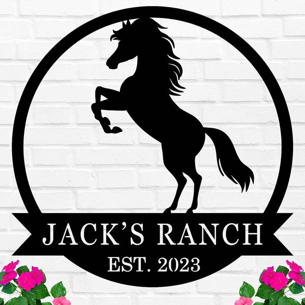 Custom Horse Ranch Sign