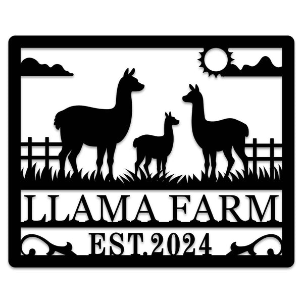Custom Llama Farm Sign