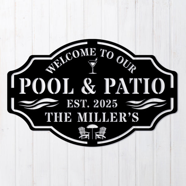 Custom Pool Patio Sign