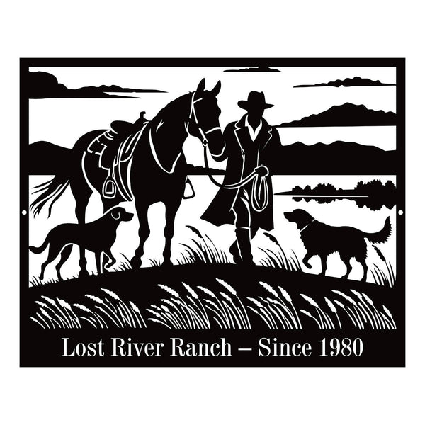 Custom Ranch Metal Sign